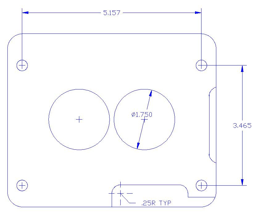 Canton Racing 85–030 Vergaser-Adapter | 2,5 Cm Phenolharz | Für Rochester 2-barrel Vergaser | Justierbar