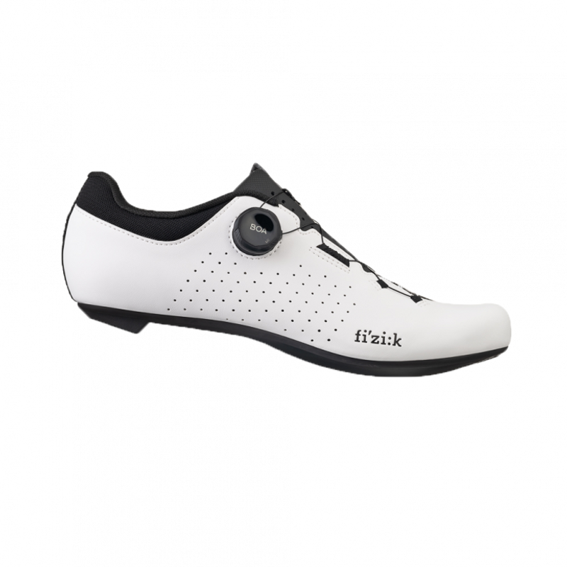 The closure system is similar to fizik's signature Infinito fit configuration, using BOA® textile lace guides that balance tension and further eliminate pressure hot spots. This fit system acts across a larger area of the shoe’s upper, pulling the eyelets inwards consistently from all directions for a more supportive and comfortable fit. Featuring a single bi-directional Li2 BOA® Fit System platform, cyclists can fine tune their fit, ensuring maximum performance without compromising on comfort.