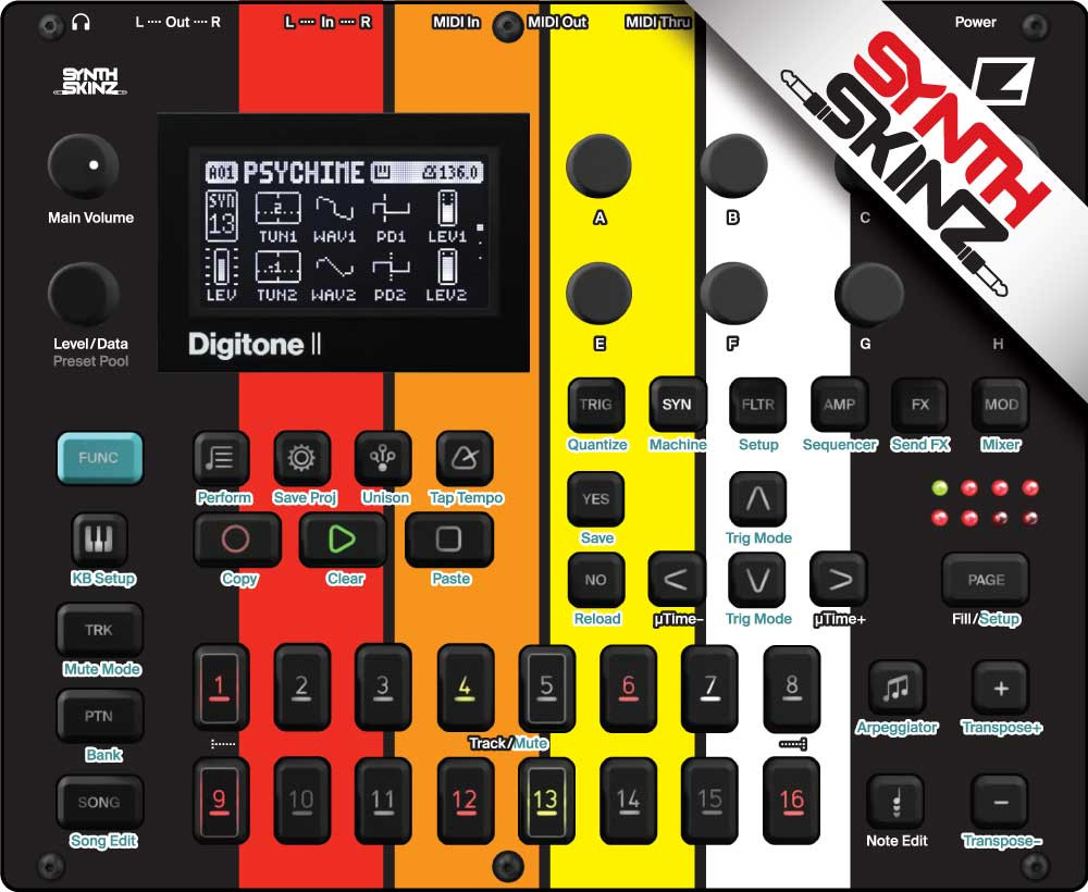 Elektron Digitone II Skinz - 808
