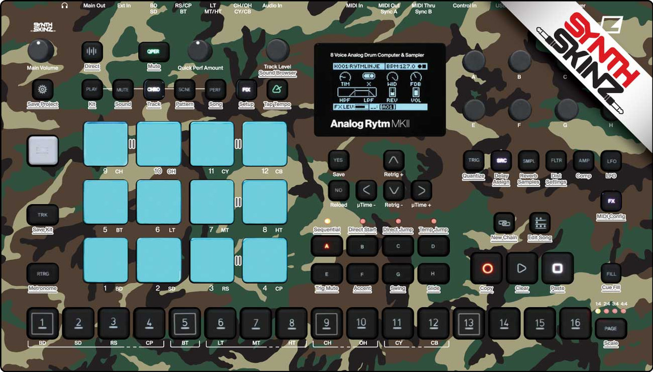Elektron Analog Rytm Mk II Skinz - Camo
