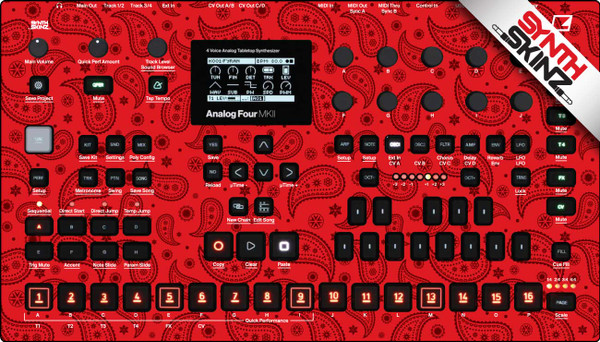 Elektron Analog Four MkII Skinz - Paisley
