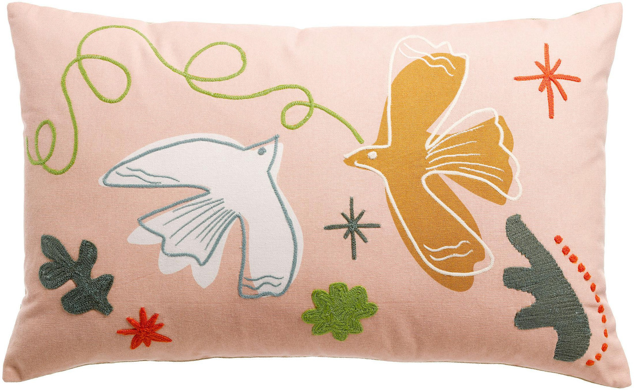 Geborduurd kussen Anka Bois de rose 40 X 65