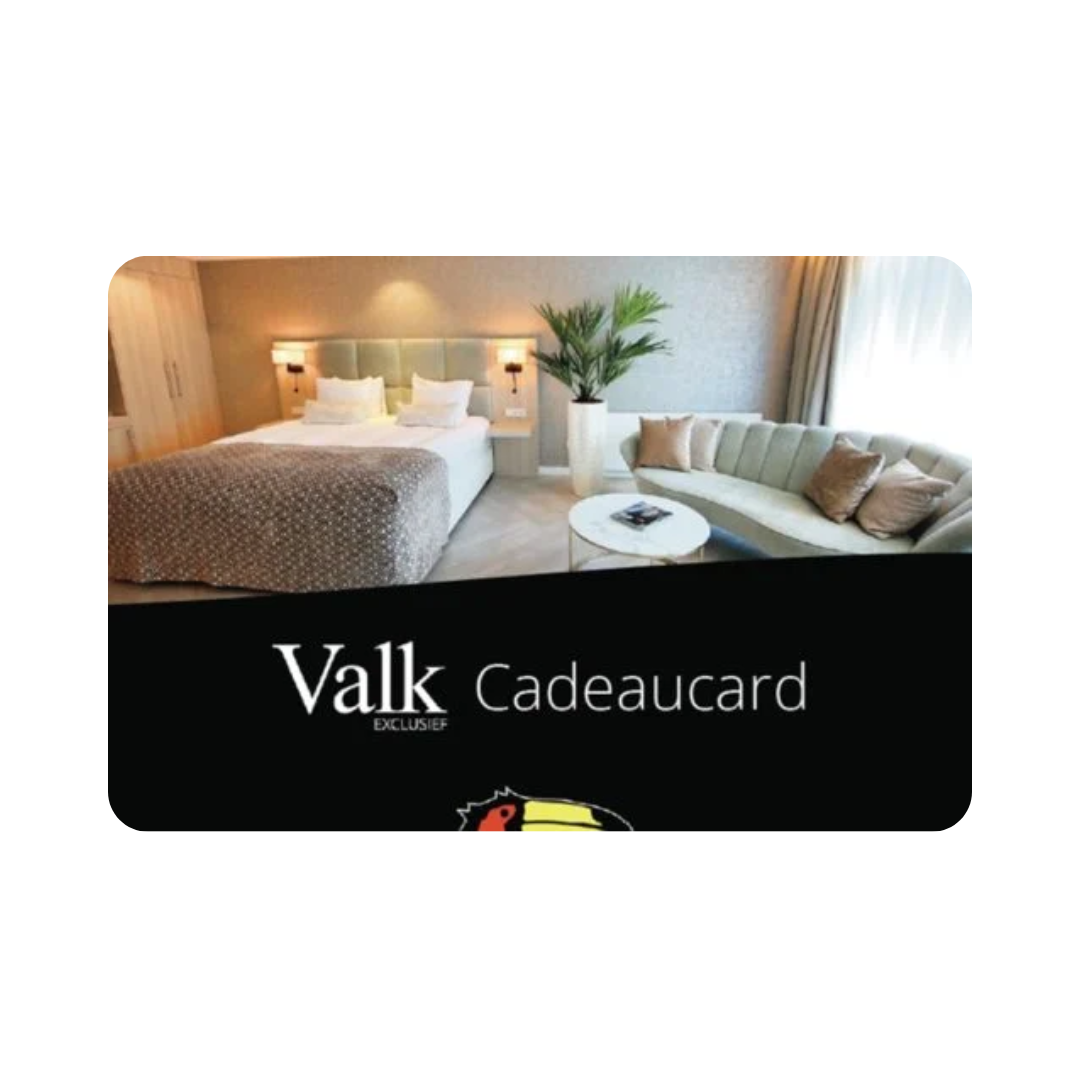 Valk Cadeaucard in te wisselen bij alle Valk Exclusief hotels én webshops.