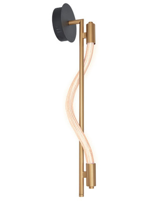 Rope wandlamp 7W 2700K zwart/goud