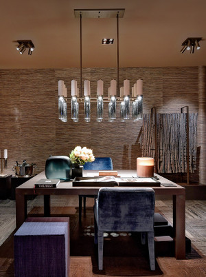 Infinito kroonluchter 16-lichts brons ontworpen door Marcel Wolterinck