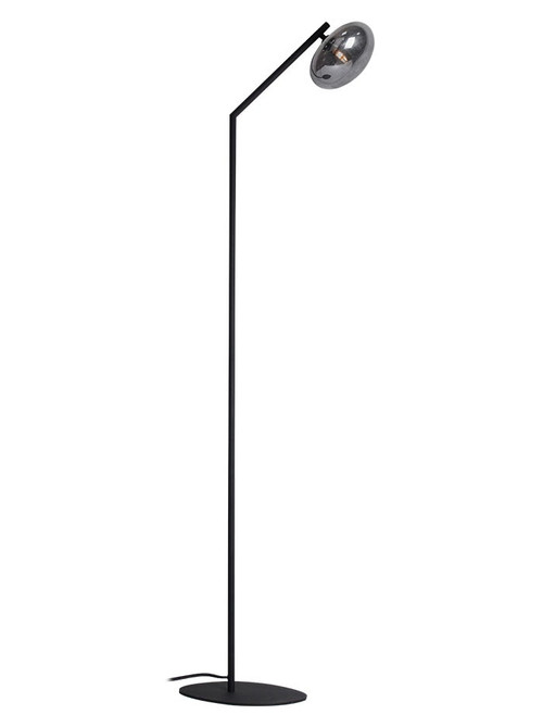 Flow vloerlamp G9 zwart met smoke glas