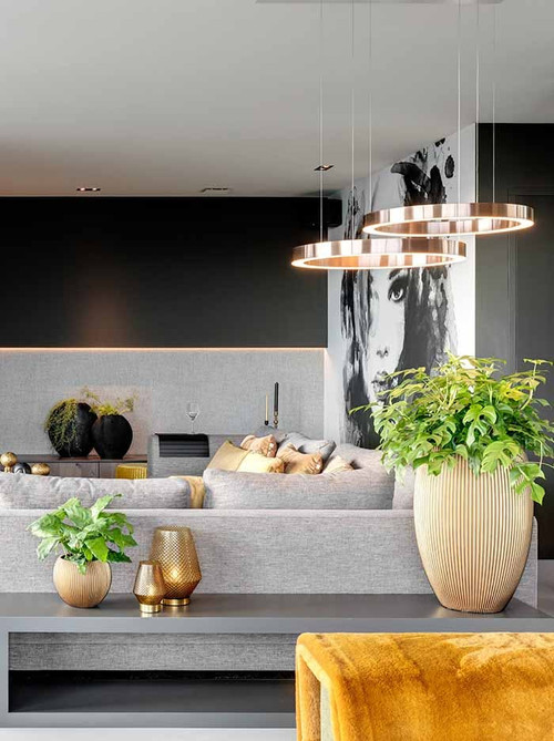 Zero hanglamp 100cm 60W brons