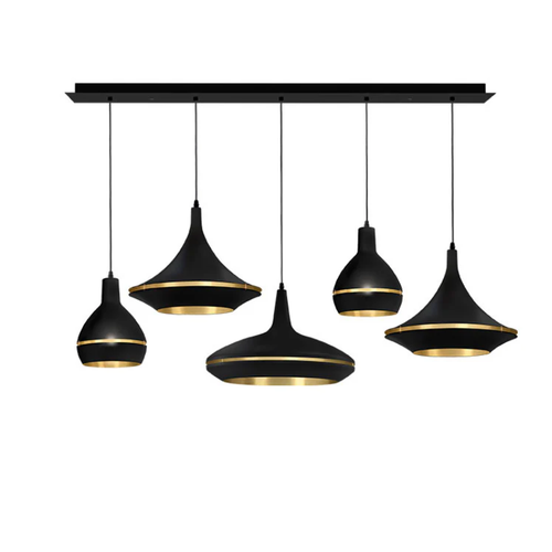 Hala sliced hanglamp rechthoek 5-lichts E27 ontworpen door Peter Kos