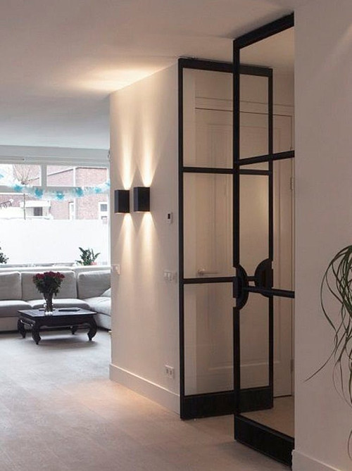 Inlet wandlamp zwart/goud
