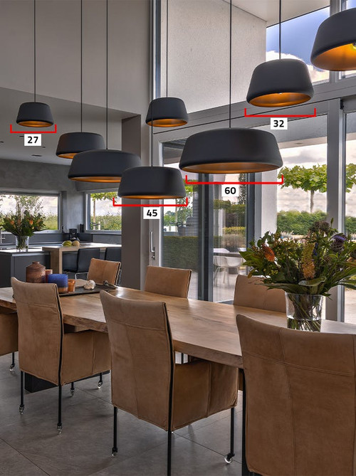 Tommy 32 hanglamp zwart/goud ontworpen door Peter Kos