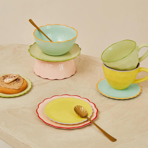 Good Morning bowl sculpted Old pink