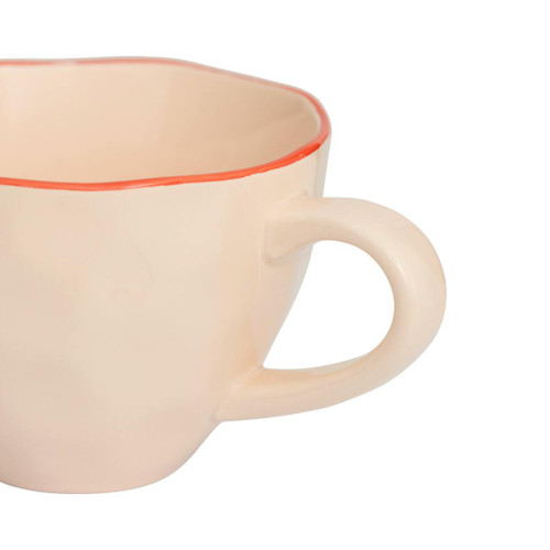 Good Morning kopje Cappuccino/Tea sculpted Old pink