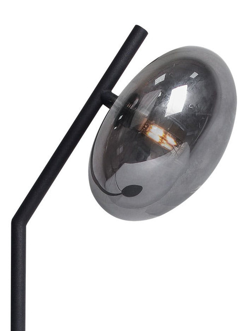 Flow tafellamp G9 zwart met smoke glas