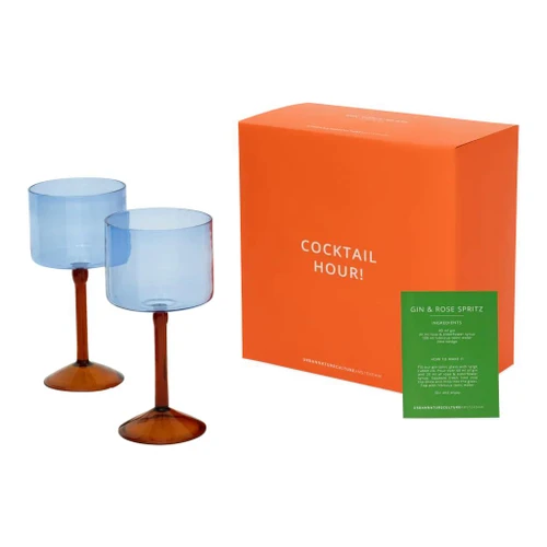 Gin-tonic cocktail glas, set van 2, in geschenkverpakking