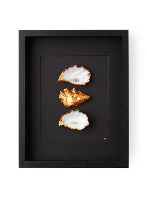 XL lijst 3 oesters met zwarte passe partout