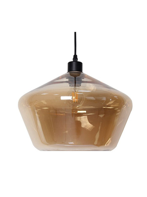 Icosa hanglamp d:34cm h:22,5cm cognac