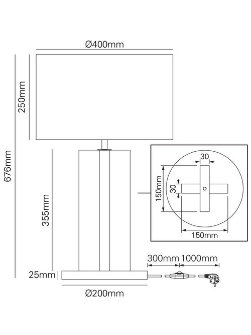 Moderato tafellamp E27 alabaster