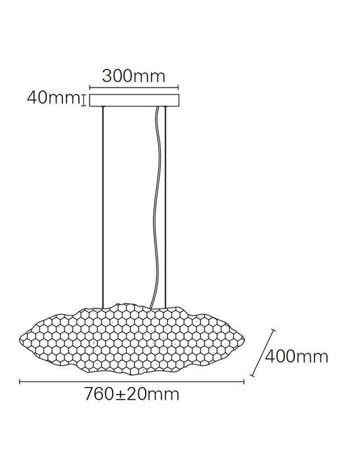 Golden cloud hanglamp 15W