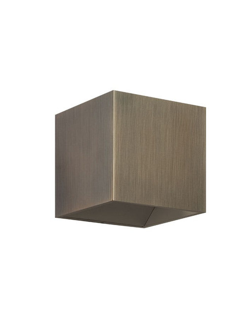 Inlet wandlamp vierkant brons
