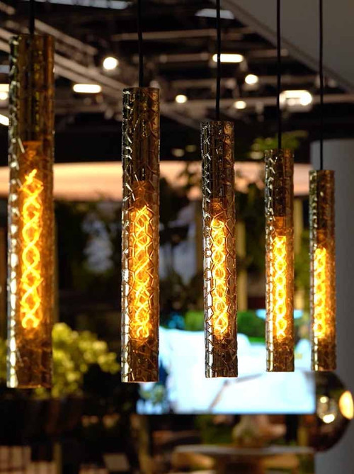 Ozone hanglamp E27 goud