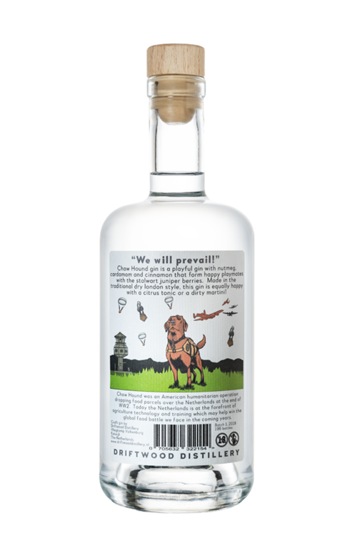 Chow Hound Craft Gin - Driftwood Distillery 0,5L Valkwijn.nl