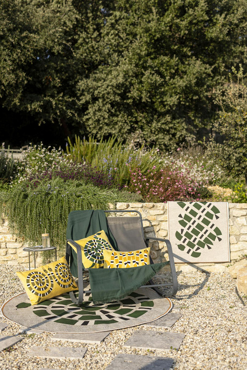 Geborduurd kussen Yoka Mangue 45 X 45