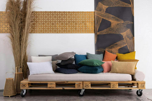 Gerecycled sierkussen Maia Caviar 45 X 45