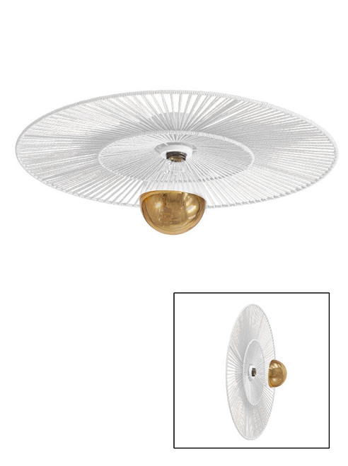 Cappello plafond/wandlamp d:60cm E27 wit met witte kap