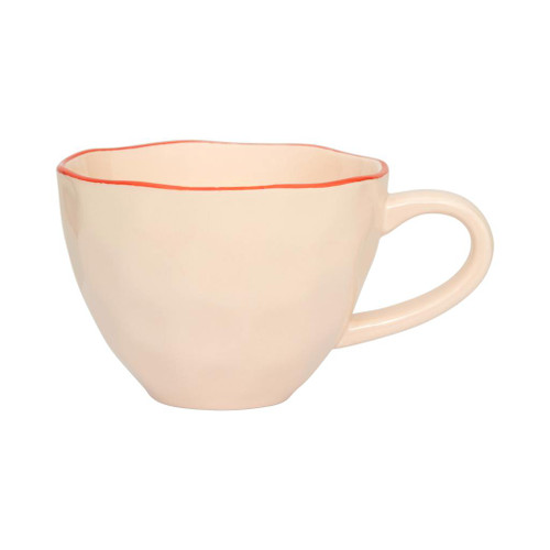 Good Morning kopje Cappuccino/Tea sculpted Old pink