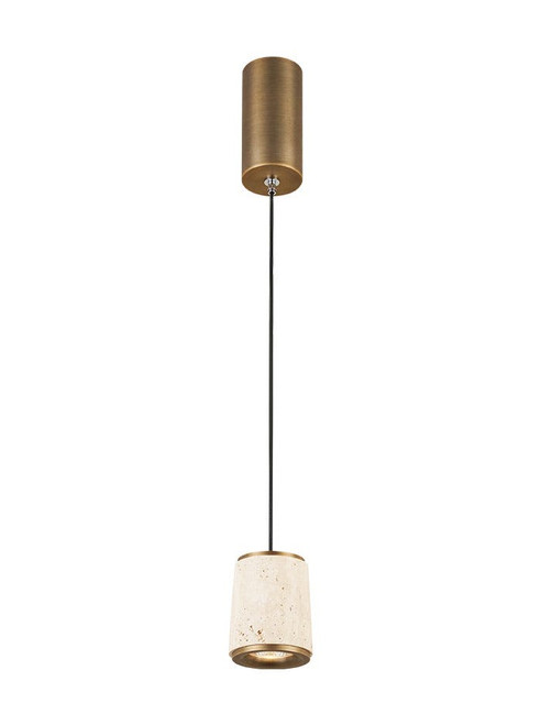 Canna hanglamp brons travertin
