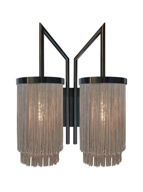 Fringes wandlamp 2-lichts gun black designed by Patrick Russ