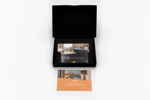Nachtjeweg Cadeaubox bij Van der Valk, ook uit te geven in de shops