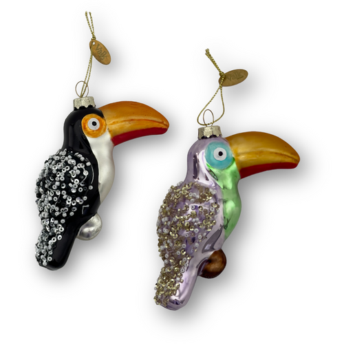 Toekan Kerstornament – Zwart & Lila Toekan Kerstornament – Zwart & Lila