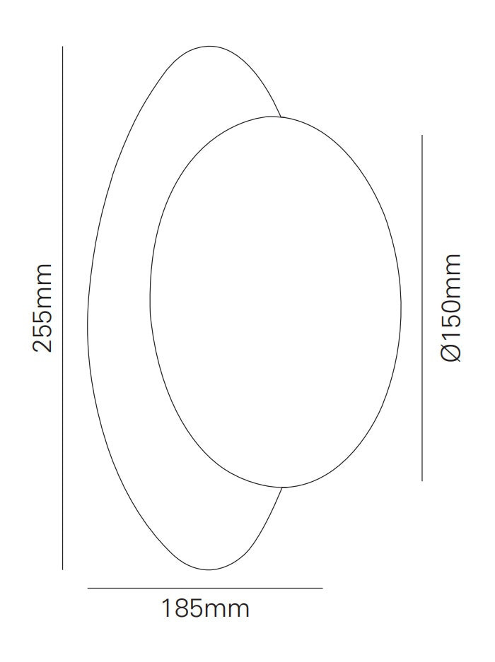 Flow wandlamp G9 zwart met smoke glas