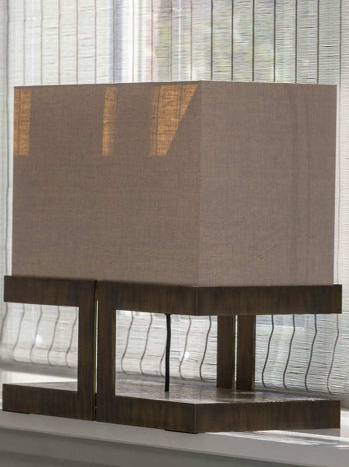 Piotello tafellamp brons ontworpen door Marcel Wolterinck