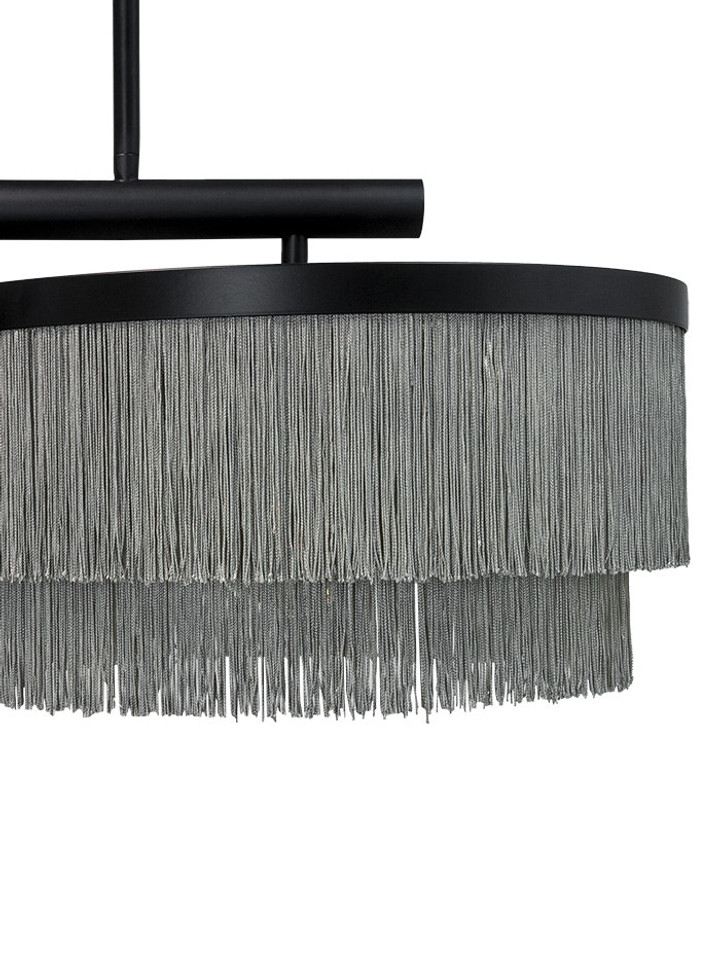 Fringes hanglamp 4-lichts zwart ontworpen door Patrick Russ