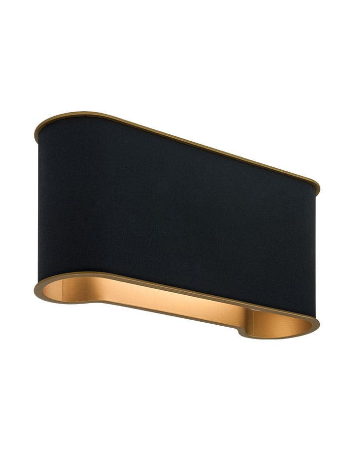 Hicks wide wandlamp zwart ontworpen door Maxine & Wim Hoopman