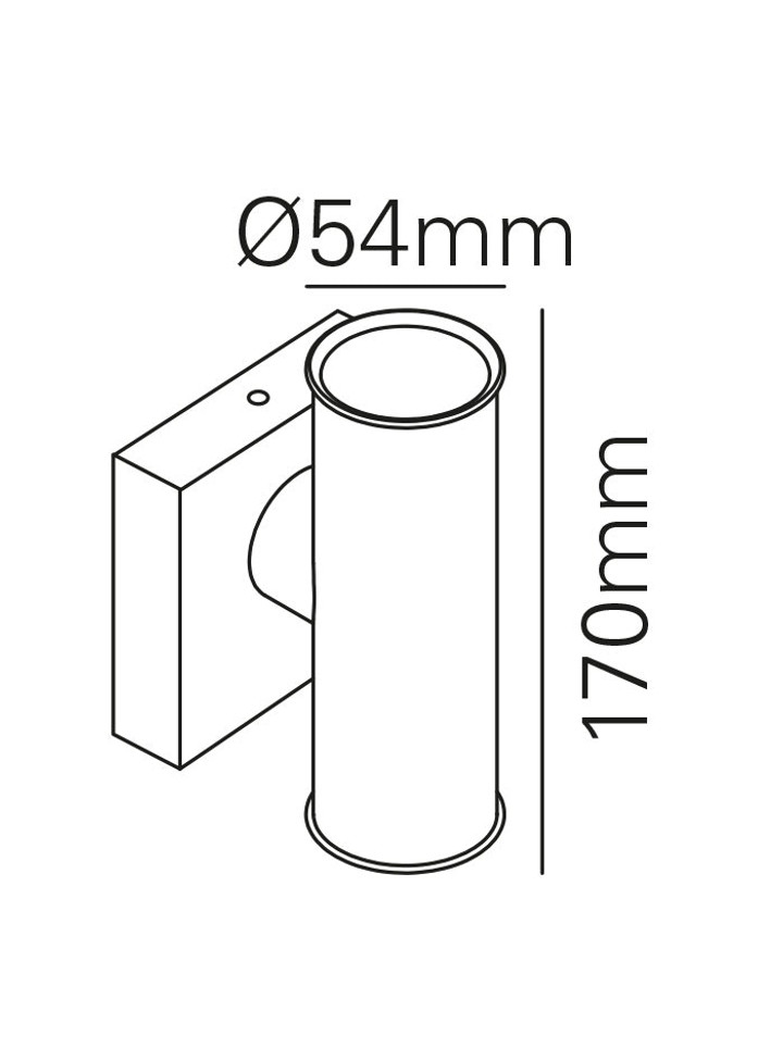 Hicks wandlamp zwart ontworpen door Hip Studio