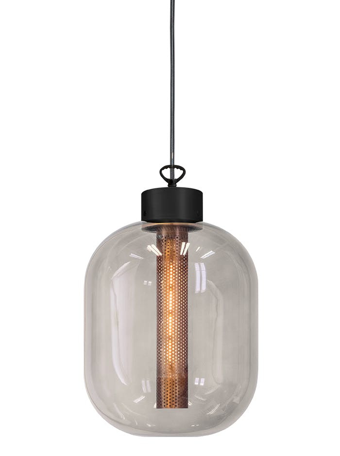 Rivington glass hanglamp zwart ontworpen door Brands-concept
