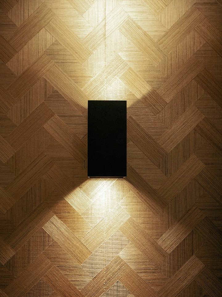 Inlet wandlamp zwart/goud