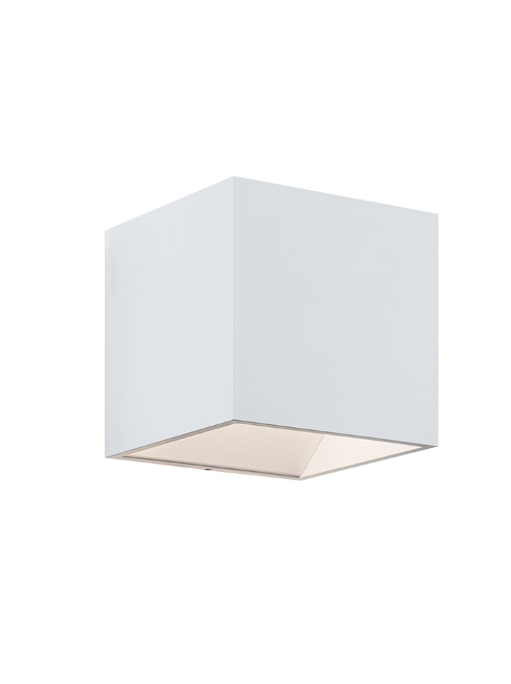 Inlet wandlamp vierkant wit