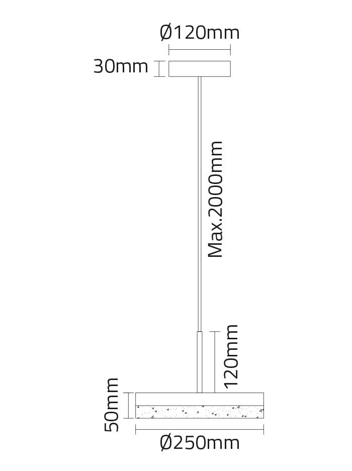 Ingria hanglamp 8W 3000K messing d:25cm dimbaar