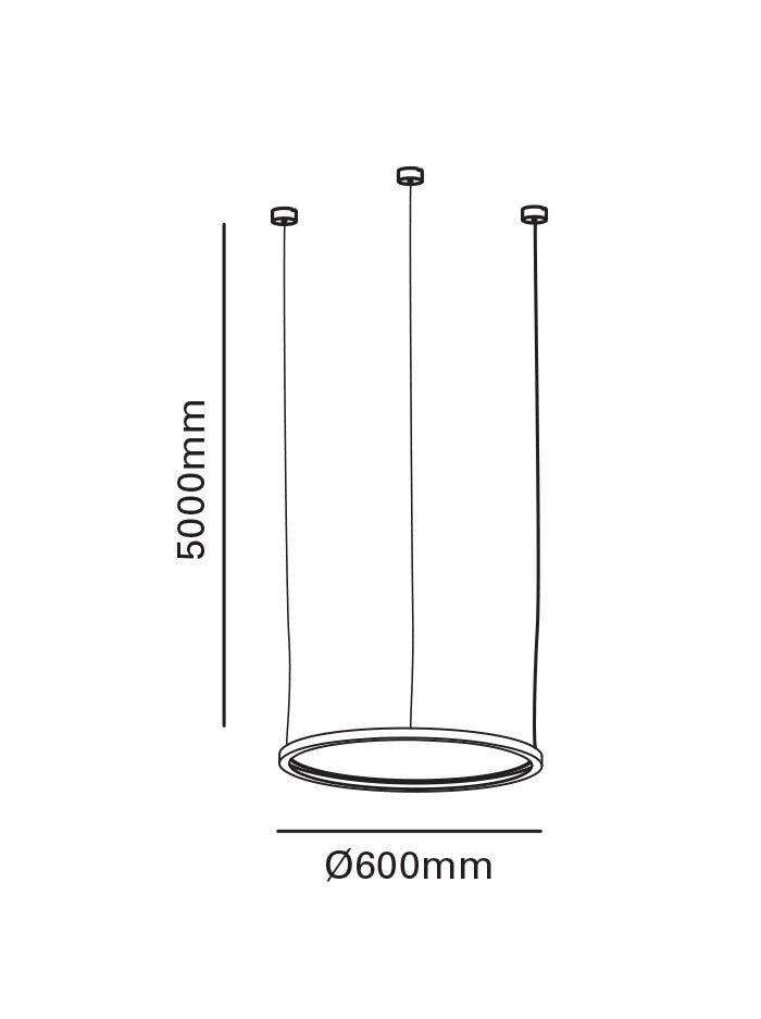 Luxury ring d:60cm oud messing