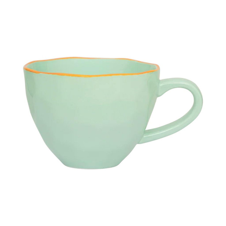 Good Morning kopje Cappuccino/Tea sculpted Celadon