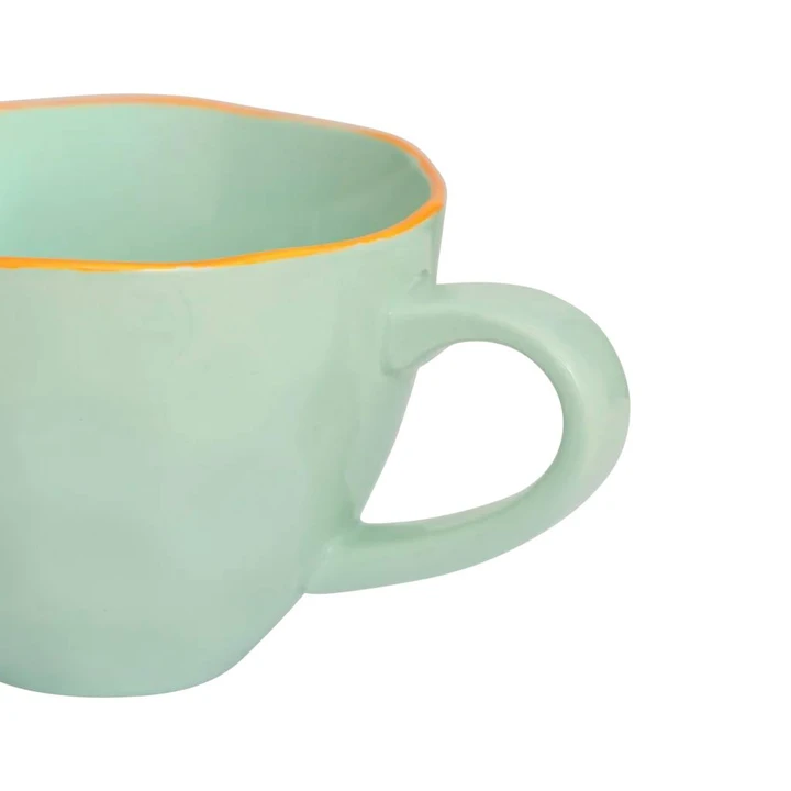 Good Morning kopje Cappuccino/Tea sculpted Celadon