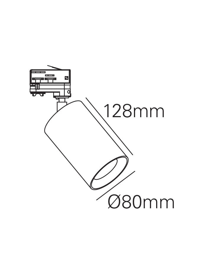 Tribe track 3-fase railspot wit ontworpen door Piet Boon