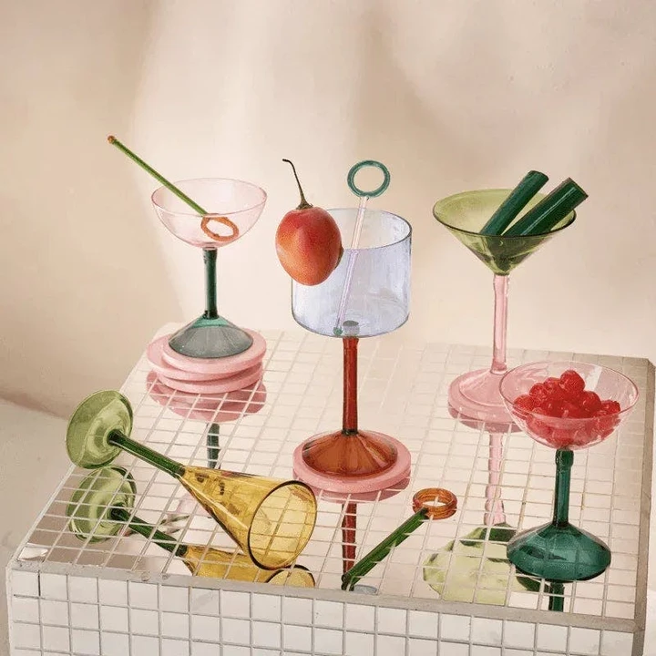 Martini cocktail glas, set van 2, in geschenkverpakking