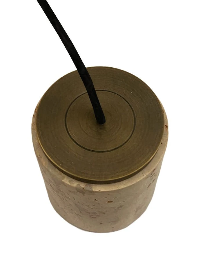 Canna wandlamp goud + travertin
