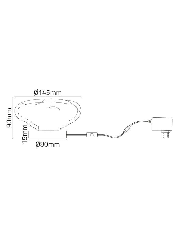 Soffio tafellamp 3,5W 3000K helder