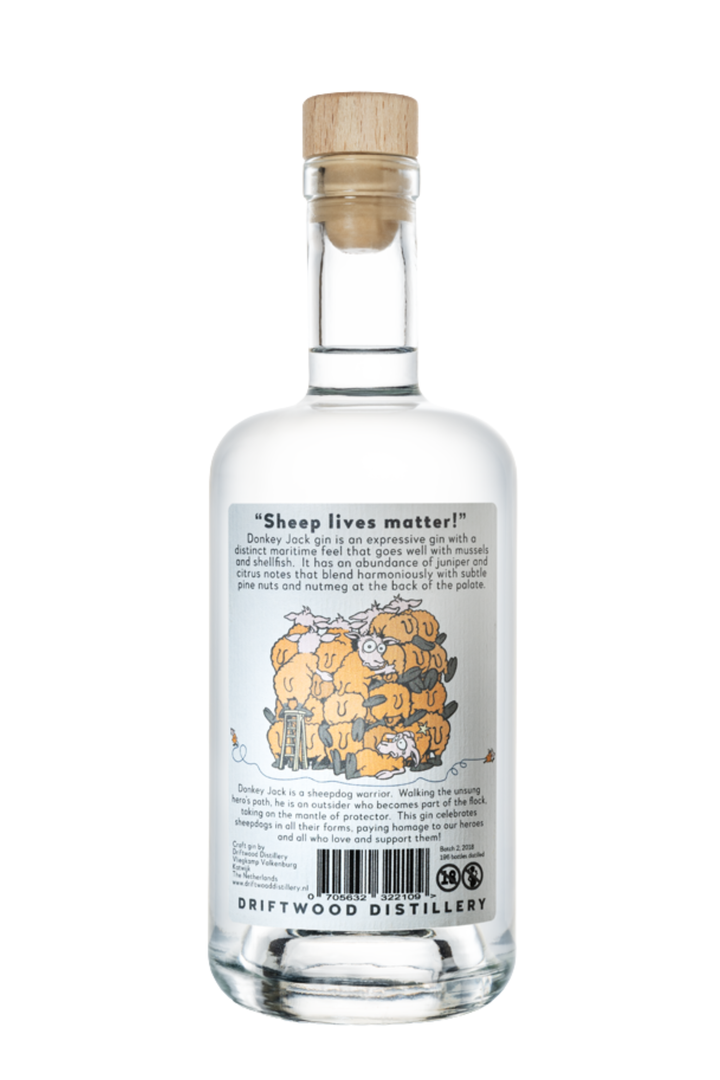 Donkey Jack Craft Gin - Driftwood Distillery 0,5L Valkwijn.nl